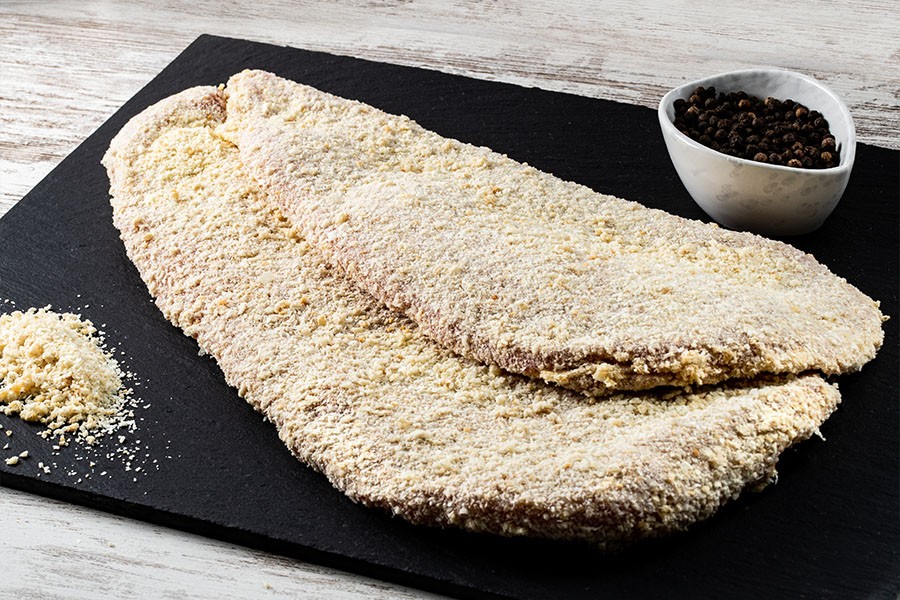 Cachopo de ternera, jamón ibérico, cheddar y la peral